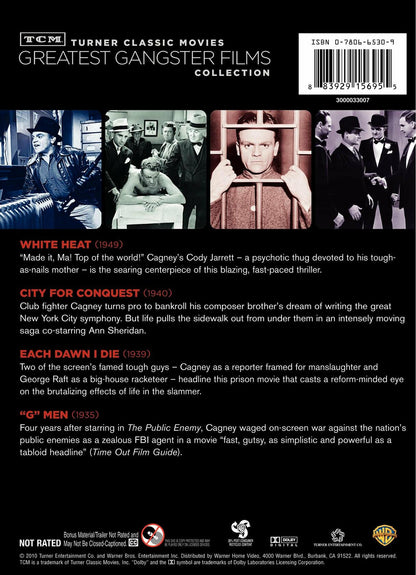 TCM Greatest Classic Film Collection: Gangsters - James Cagney (White Heat / City for Conquest / Each Dawn I Die / G Men)