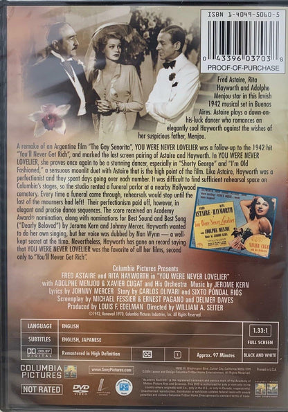 You Were Never Lovelier (DVD) Fred Astaire ; Rita Hayworth