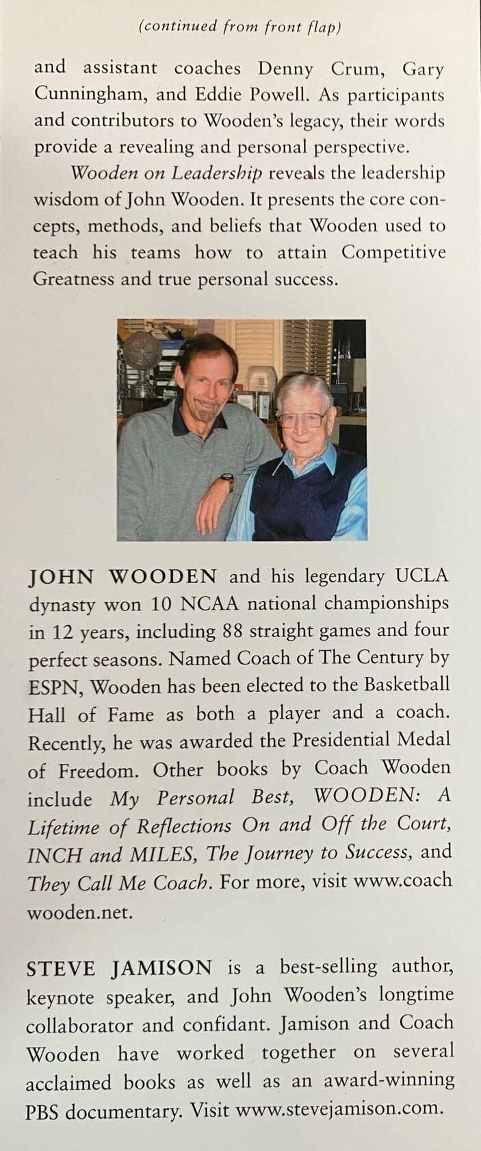 Wooden on Leadership: How to Create a Winning Organization ; John Wooden