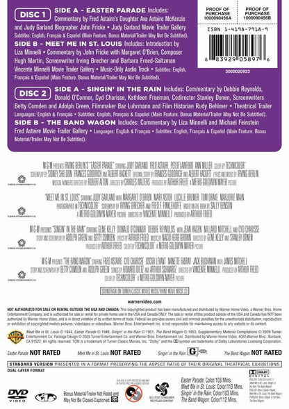 TCM Greatest Classic Films Collection: American Musicals (The Band Wagon / Meet Me in St. Louis / Singin' in the Rain / Easter Parade) [DVD]