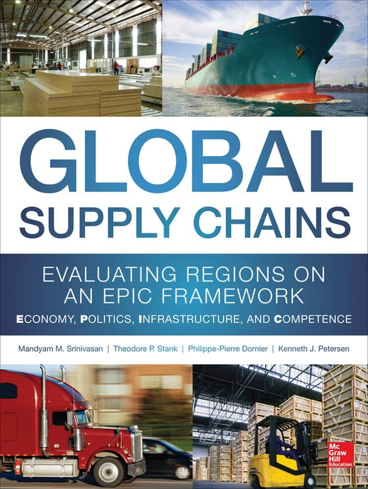 Global Supply Chains: Evaluating Regions on EPIC ; Economy, Politics, Infrastructure