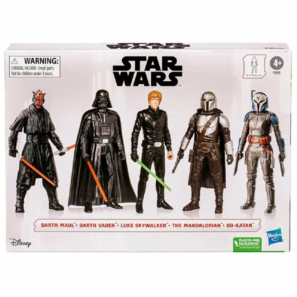 STAR WARS Heroes & Villains Across The Galaxy 6" Action Figure Set - 5pk