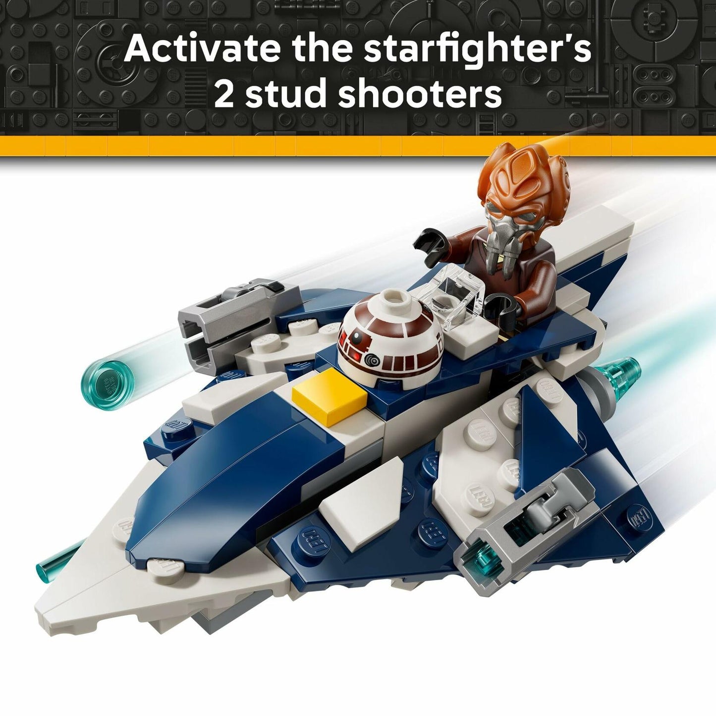 LEGO Star Wars Plo Koon’s Jedi Starfighter Microfighter Kids Toy - Building Toy for Pretend Play - Clone Wars Playset and Room Decor for Boys and Girls, Ages 6+ - Birthday Gift Idea - 75400