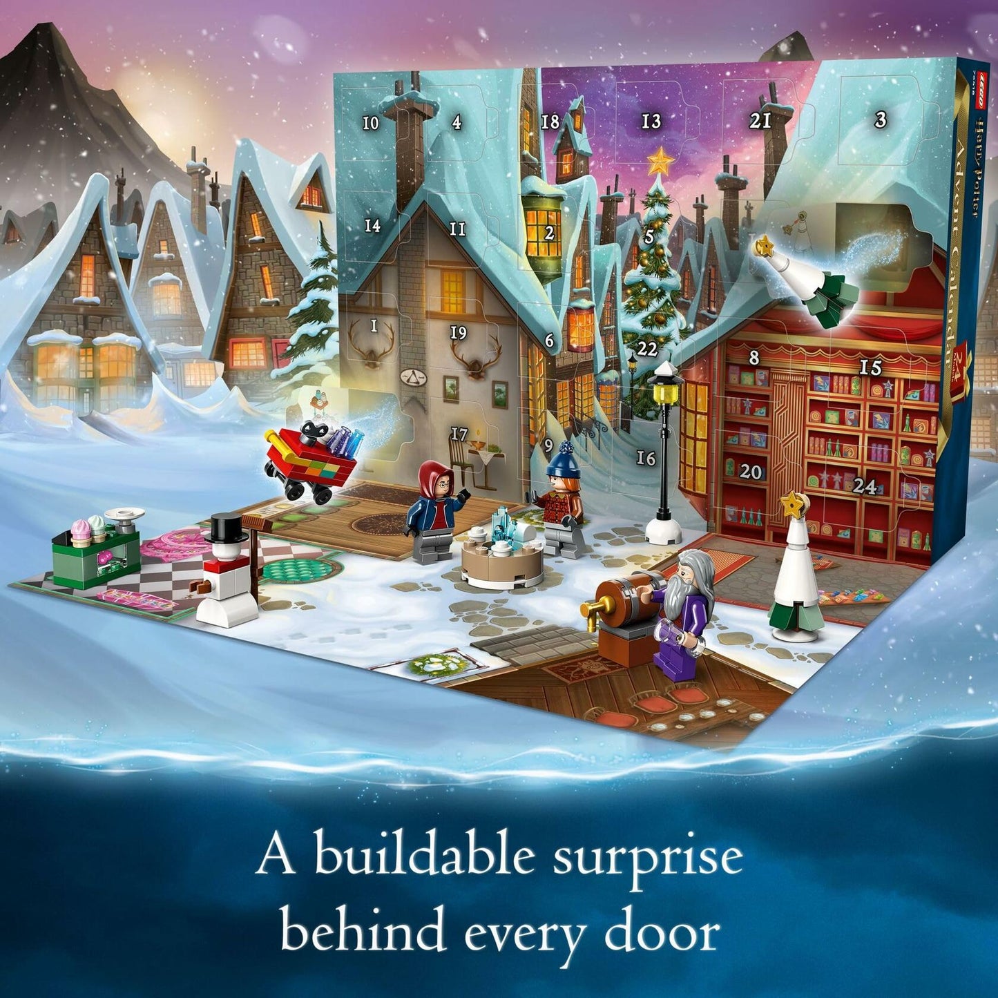 Lego Harry Potter 2023 Advent Calendar 76418 Christmas Countdown Playset with Daily Suprises, Discover New Experiences with This Featuring 18 Hogsmeade Village Mini Builds & 6 Minifigures
