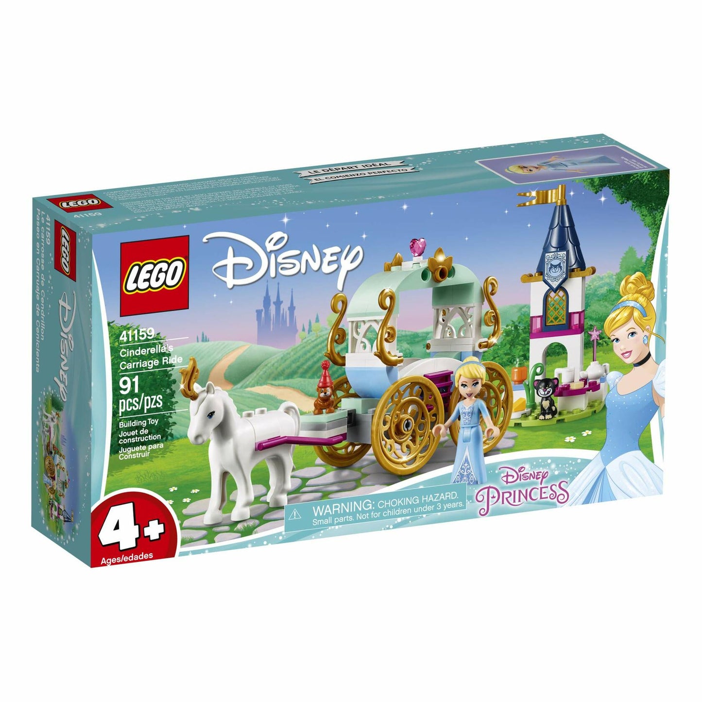 LEGO Disney Cinderella’s Carriage Ride 41159 4+ Building Kit (91 Pieces)