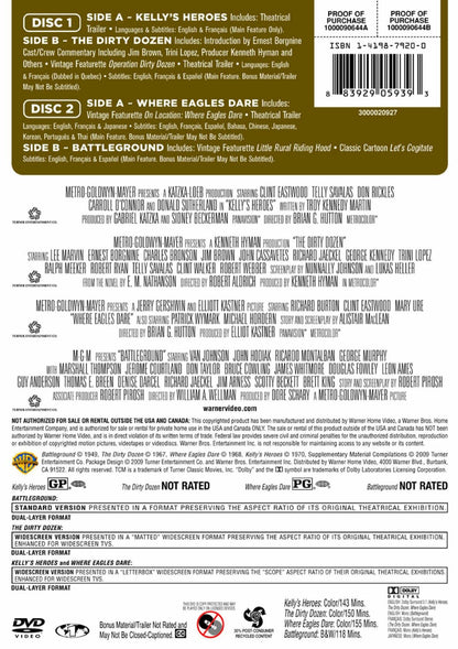 TCM Greatest Classic Films Collection: World War II - Battlefront Europe (Kelly's Heroes / Where Eagles Dare / The Dirty Dozen / Battleground)