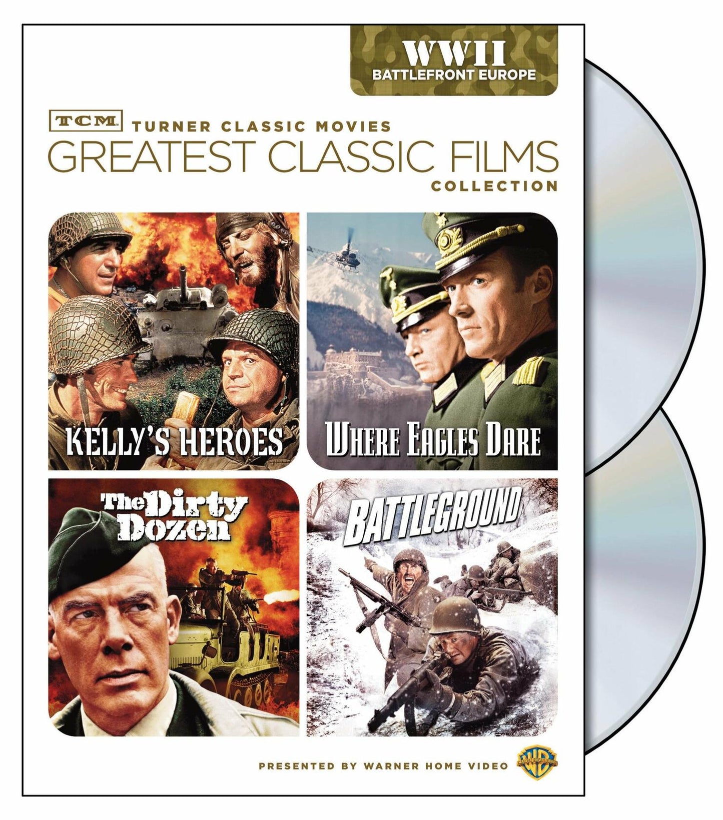 TCM Greatest Classic Films Collection: World War II - Battlefront Europe (Kelly's Heroes / Where Eagles Dare / The Dirty Dozen / Battleground)