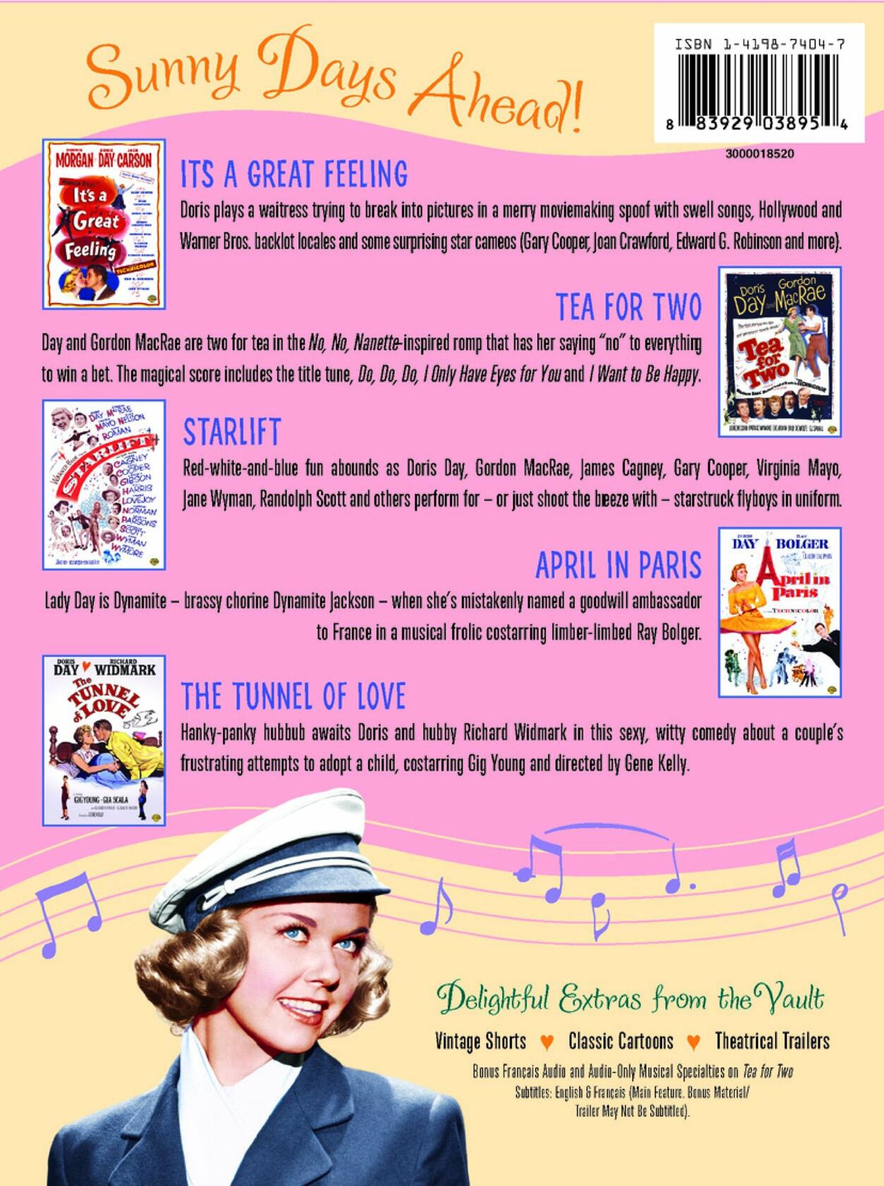 TCM Spotlight: Doris Day Collection (It's a Great Feeling / Tea for Two / April in Paris / The Tunnel of Love / Starlift)