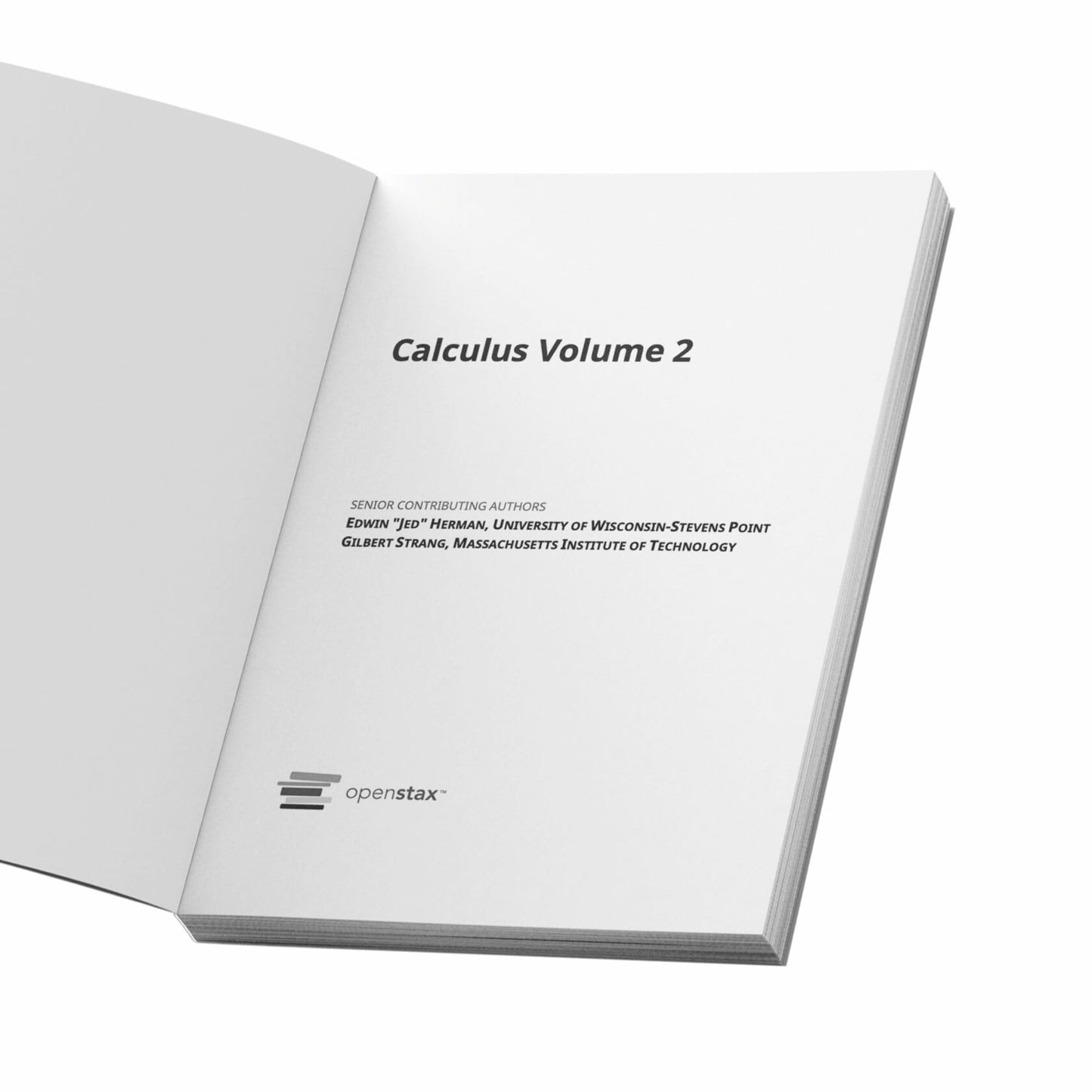 Calculus Volume 2 by OpenStax (paperback version, B&W)