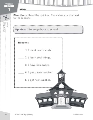 180 Days of Writing for First Grade - An Easy-to-Use First Grade Writing Workbook to Practice and Improve Writing Skills (180 Days of Practice)