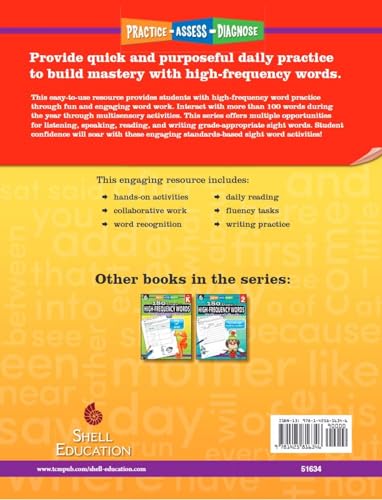 180 Days of High-Frequency Words for First Grade - Learn to Read First Grade Workbook - Improves Sight Words Recognition and Reading Comprehension for Grade 1, Ages 5 to 7 (180 Days of Practice)