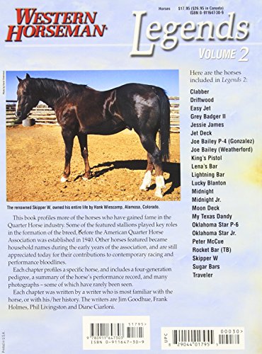 Legends 2: Outstanding Quarter Horse Stallions and Mares (A Western Horseman Book)