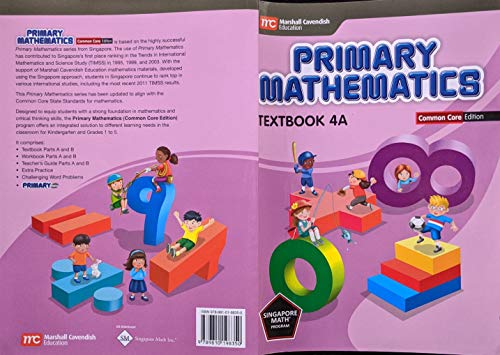 Singapore Math Primary Mathematics Common Core Edition Textbook 4A