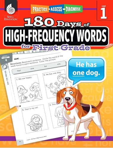 180 Days of High-Frequency Words for First Grade - Learn to Read First Grade Workbook - Improves Sight Words Recognition and Reading Comprehension for Grade 1, Ages 5 to 7 (180 Days of Practice)