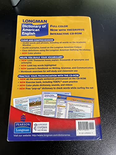 Longman Dictionary of American English with Thesaurus and CD-ROM, Third Edition