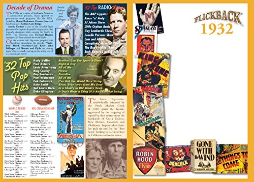 1932 Flickback DVD Greeting Card: Perfect 90th Birthday Card or Wedding Anniversary